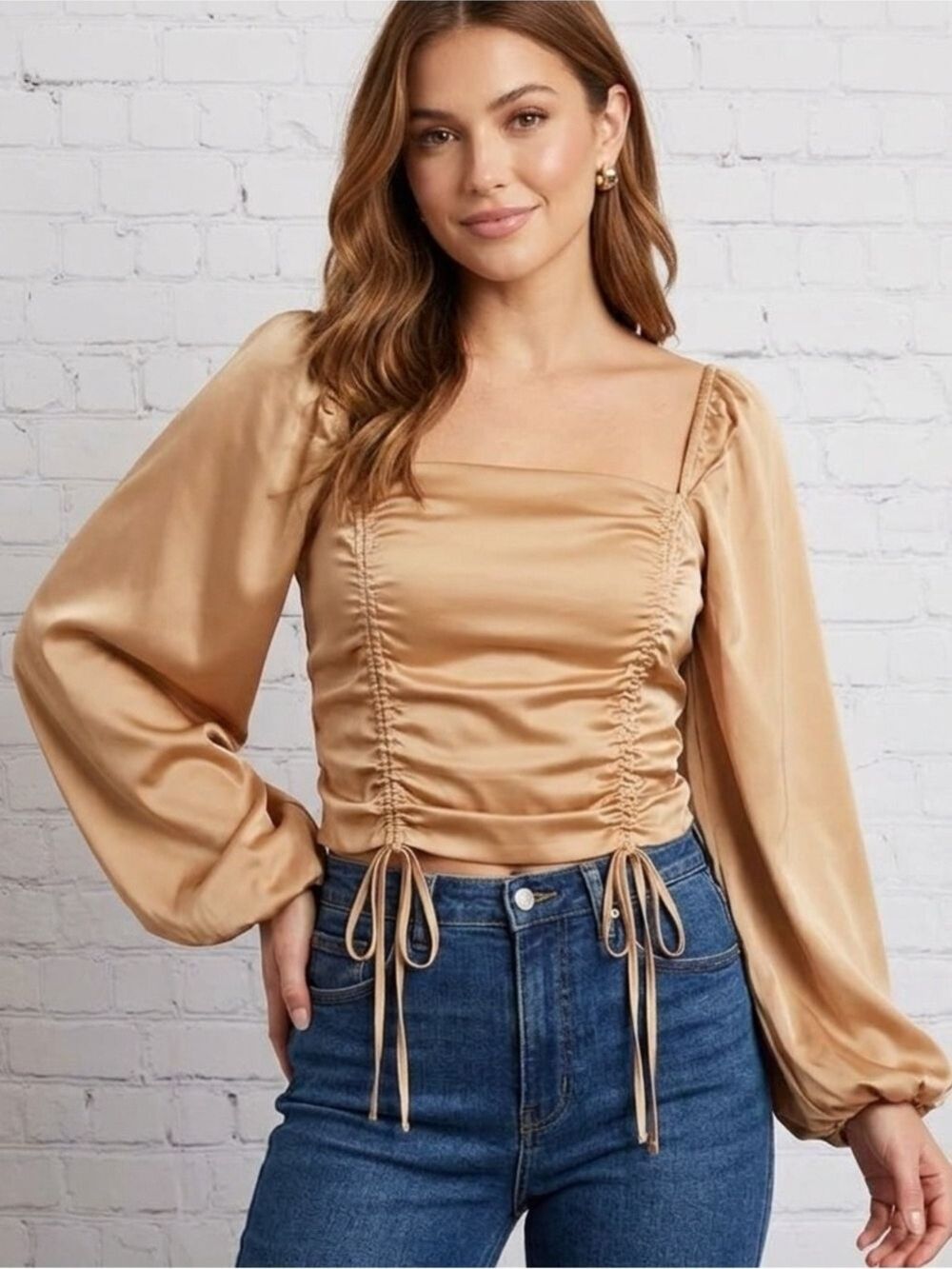 NWOT Golden Crop Top
